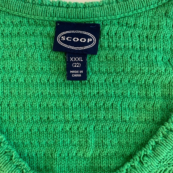 Scoop Green Cropped Knit Top Size 3XL - Picture 5 of 8